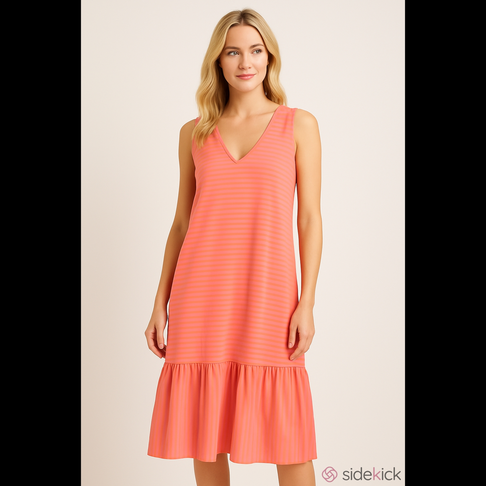 Sailor-Sailor Pink & Orange Tank Dress UPF 50+ Made In The USA